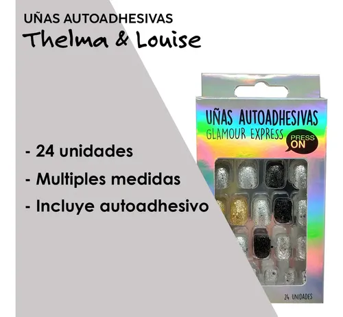 Uñas Autoadhesivas Press On Con Pegamento Reutilizables