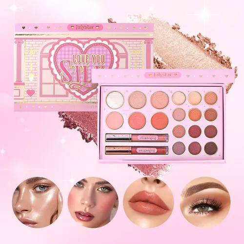 Paleta De Maquillaje Todo En Uno Con Sombra De Ojos, Rubor Y