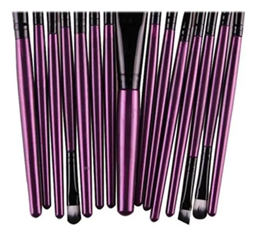 Set 20 Brochas Maquillaje Profesional Fibra Sintética
