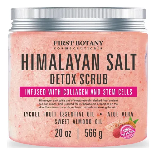 Exfoliante Corporal De Sal Himalaya First Botany Con Colágen