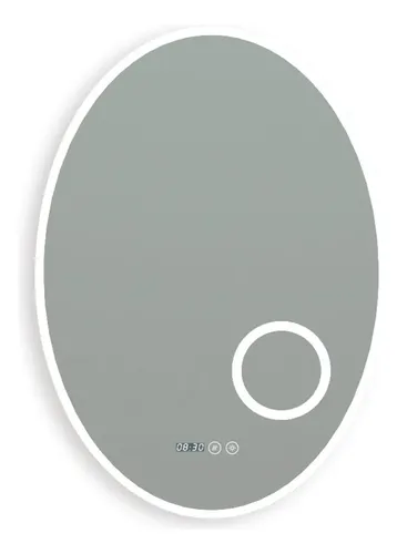 Espejo Smart Oval Gloa Gl353ov Color del marco Gris