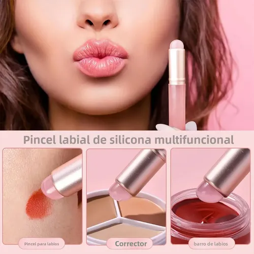 Lip Brush For Lipstick,2 Pcs Silicone Lip Brushes,lip Makeup