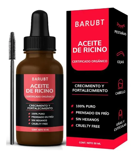 Aceite De Ricino Orgánico Barubt Fortalecedor 50 Ml Neutra