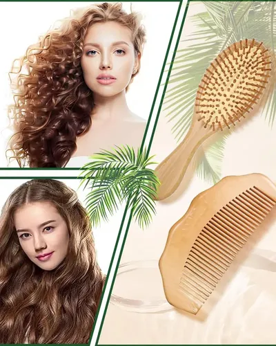 Paquete De 2 Cepillos De Madera For El Cabello