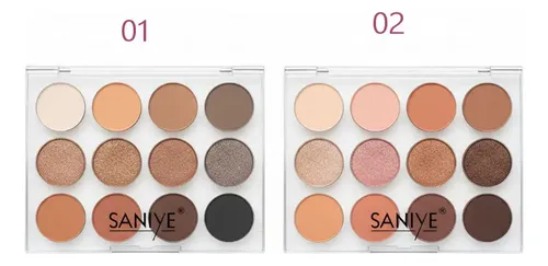 Paleta De 12 Sombras Mixtas Glamour Saniye Eyeshadow Palette