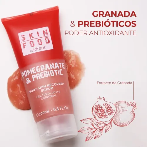 Gel Exfoliante Corporal Pomegranate Skin Food Idraet Fragancia Frutal