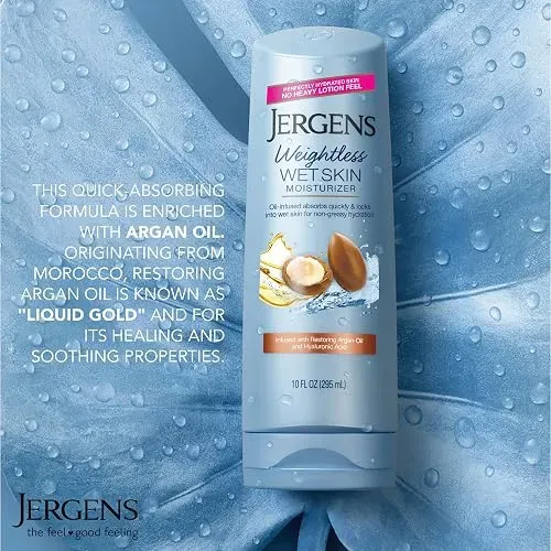 Jergens Locion Ducha Piel Seca Piel Mojada Aceite Argan