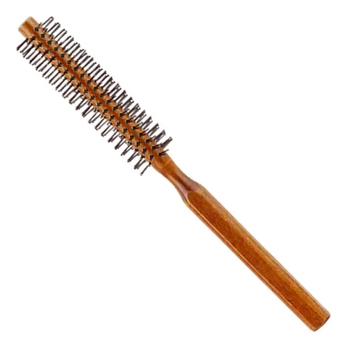 4 × Mini Cepillo Redondo De Madera, Peine For El Cabello