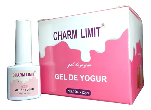 Gel Uñas Semipermante Charm Limit Efecto Yogur Uv Cabina X12