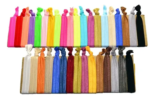 200 Cintas Elásticas Para Cabello En Colores Sólidos