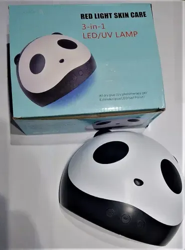 Cabina Led Secador De Uñas Panda 3 En 1 Led/uv Cuo Tas Color Blanco c/ negro