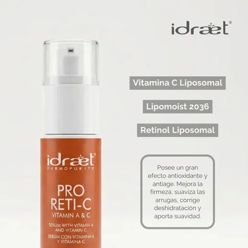 Pro Reti C Serum Antiedad Con Retinol Y Vitamina C Idraet 30ml