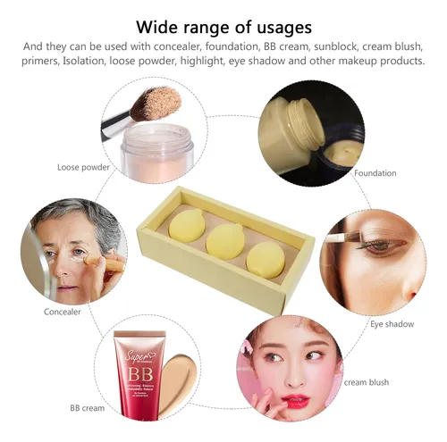 Esponjas De Maquillaje 3pcs Con Forma De Fruta