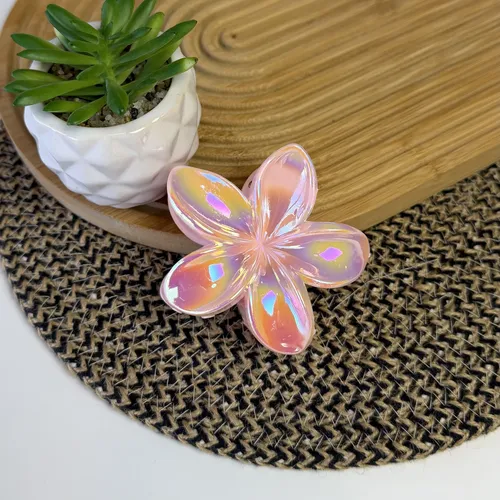 Pack 12 Broches Pinzas Pelo Flor Hawaiianas Hibiscus Bali