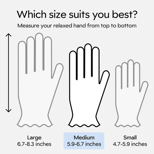 Guantes Algodón Blanco 5 Pares Hidratantes Lavables M