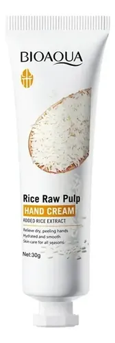 Crema para Manos Bioaqua de Arroz Blanqueadora e Hidratante, 30 g