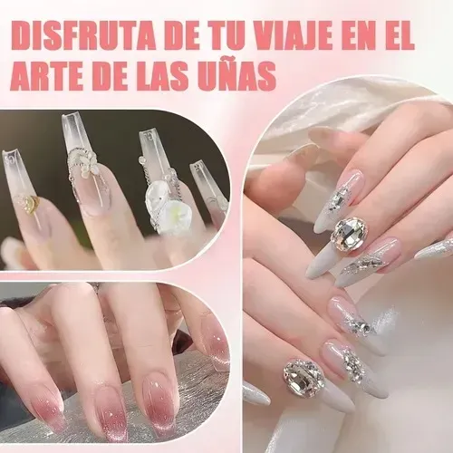 Z Set 6 Pinceles Para Decoración De Uñas Acrílicas Rosa H