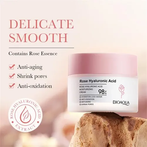 Bioaqua Crema Facial Antiedad Rose Hialurónico Ácido