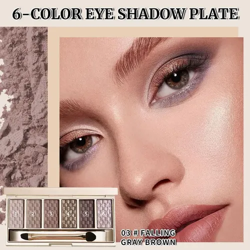 Paleta De Sombras Mauve Grey 6 Tonos Vegana Hxssll 03
