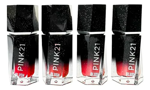 Rubor Líquido Con Esponja Pink 21 Black Is The New Blush Tono 01 7ml