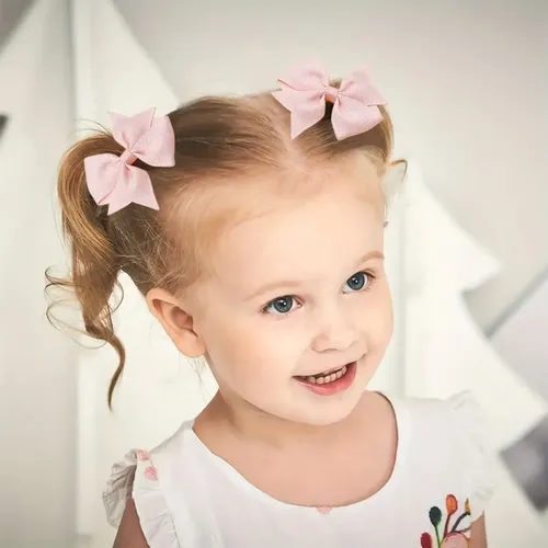 40broches Cabello Con Moño Para Bebés Niñas Lazos De El Pelo Multicolor