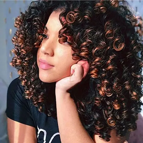 – Hort Afro Rizado Mix Gris Peluca De Pelo / Brown