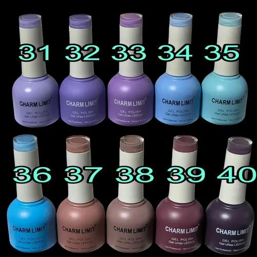 12 Esmaltes Semipermanentes Charm Limit 10 Mililitros Aproba