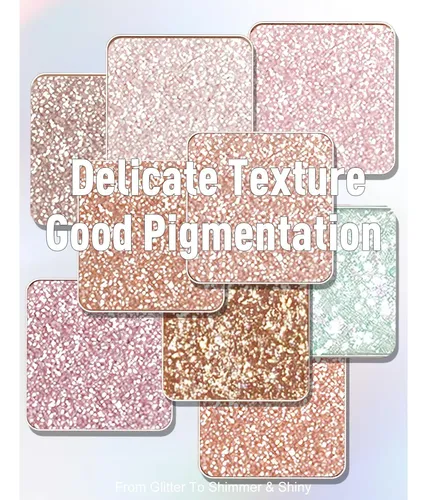 Paleta De Sombra Glitter 9 Colores Wugbc