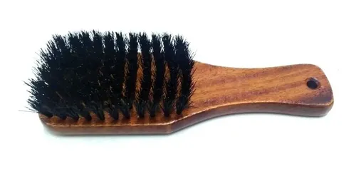 Cepillo Madera Para Cabello Alisado Barberia Cerdas Suaves M