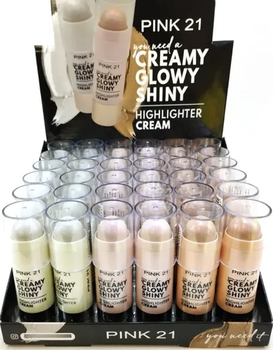 Iluminador Cremoso Barra Highlighter Pink 21 X 36 Unidades
