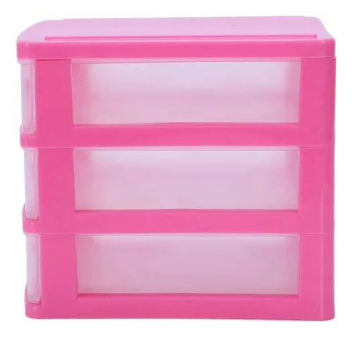 Caja De Almacenamiento De Plástico Translúcido Con 3 Capas,