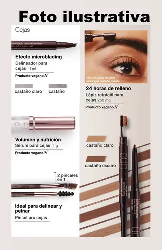 Delineador En Fibra Para Cejas 1,1ml Una Natura Vegano