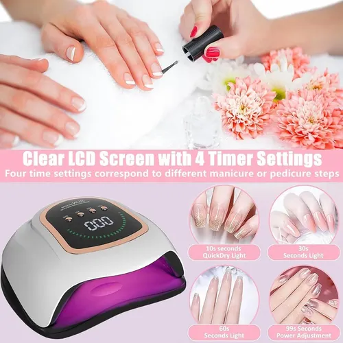 Lámpara Uv Led 300w Secado Rápido Gel Uñas Profesional
