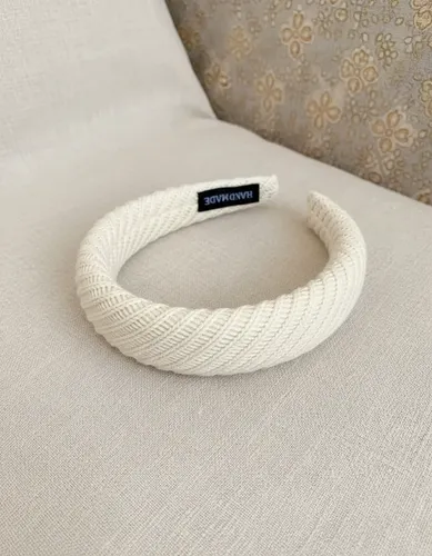 Vincha Ancha Pelo Forrada Diademas Blanco