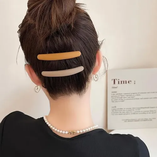 Set De 3 Pinzas De Pelo De Acrílico Mate, Accesorios Para Ca