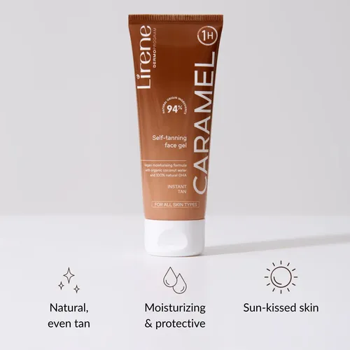 Gel Facial Autobronceador Lirene Caramel 75ml
