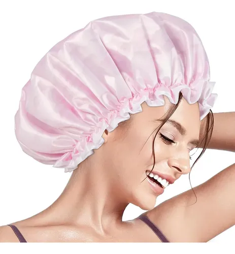 Gorro De Ducha Aquior Impermeable Grande Color Rosa