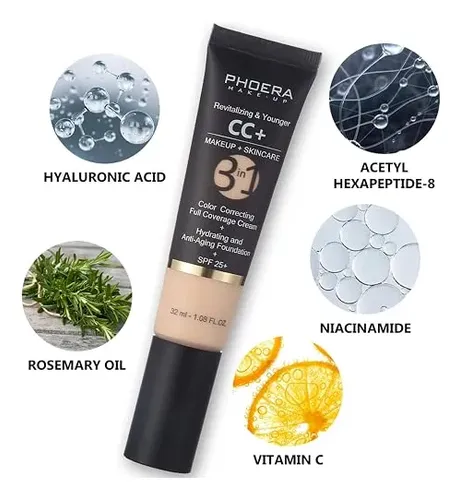 Phoera Cc Cream Hilareco Full Coverage Foundation Anti Aging