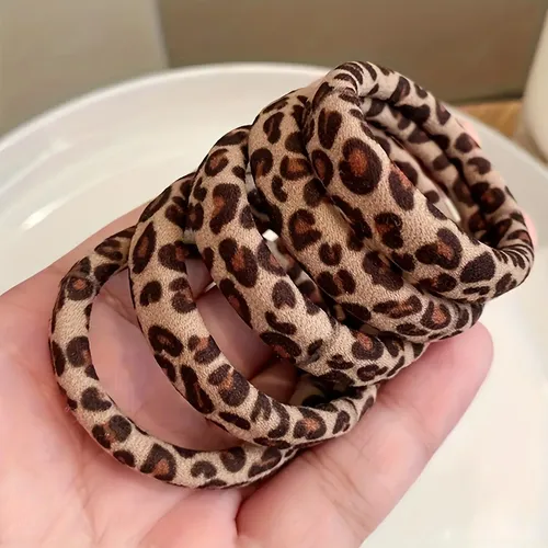 20 Gomas Pelo Leopardo – Accesorios Moda Fiesta Mujer