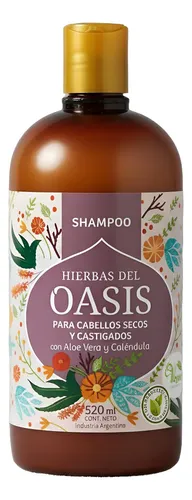 Shampoo Para Cabellos Secos Y Dañados Hierbas Del Oasis