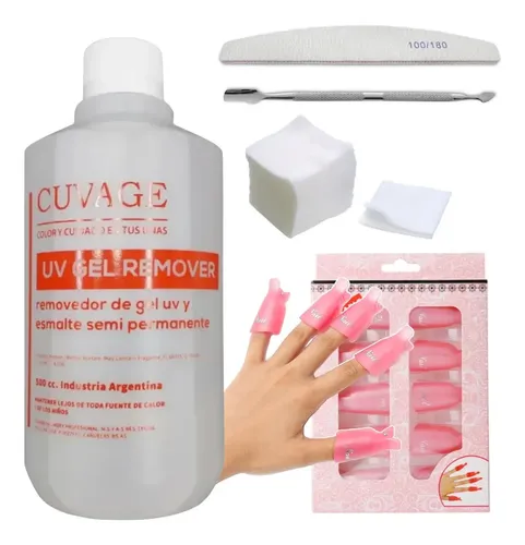 Kit Removedor Uv Esmalte Semipermanentes Broche Wipe Gel 500
