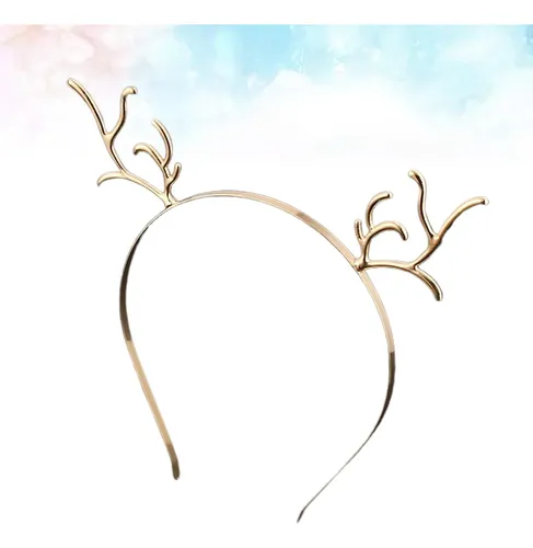 2pcs Diadema De Reno Navideño Para El Pelo Adorable Y Lindo