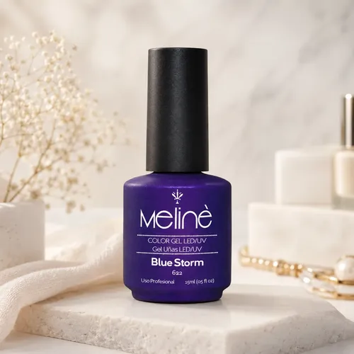 Meline Esmalte Semipermanente Gel Led/uv 622 Blue Storm