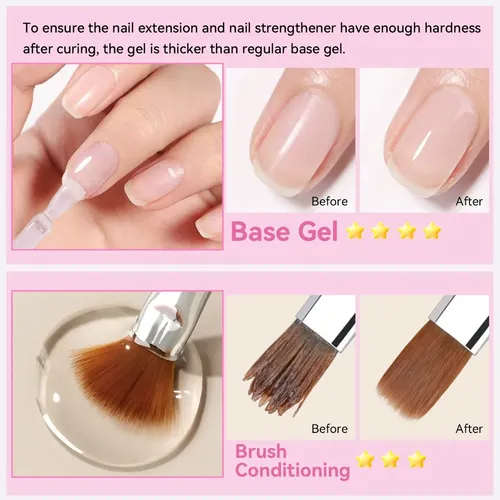 Gel Uñas 6 En 1 Base Y Top Coat 15ml (gm).