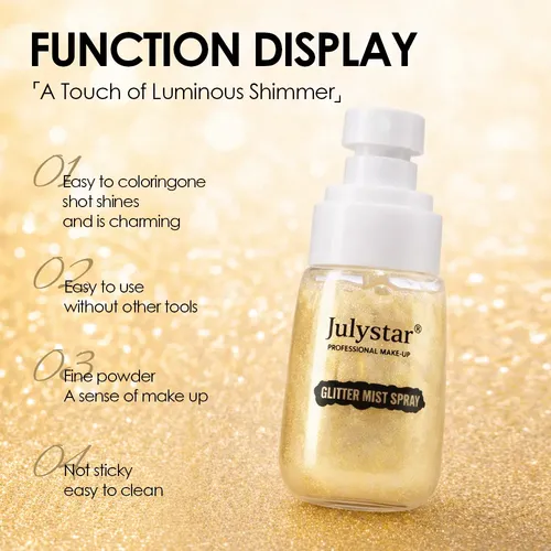 Spray Con Purpurina Para Maquillaje Brillante Para Rostro Y