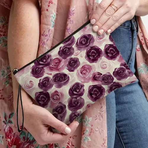 11.03shouna Bolsa De Maquillaje Rose Makeup Bag For Mujer,