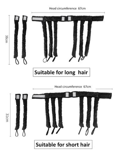 Rizadores De Cabello Sin Calor Con Cintas Ajustables .//