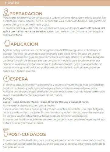 Autobronceante Air Mousse Con Guia De Color 150 Ml Brown Bee