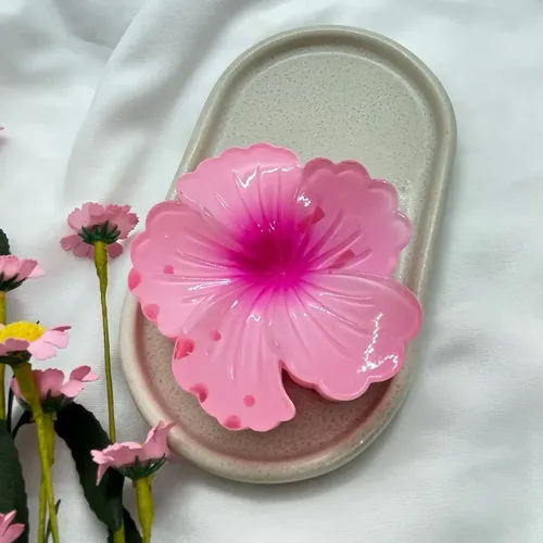 Broche Pelo Flor Hibiscus Hawaiianas  Tendencia Grande