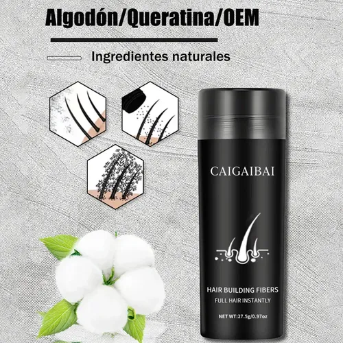 Fibras Capilares Caigaibai Castaño Claro 27,5g Calvicie